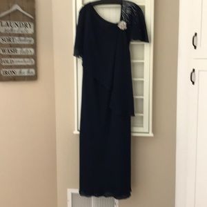 Navy blue gown